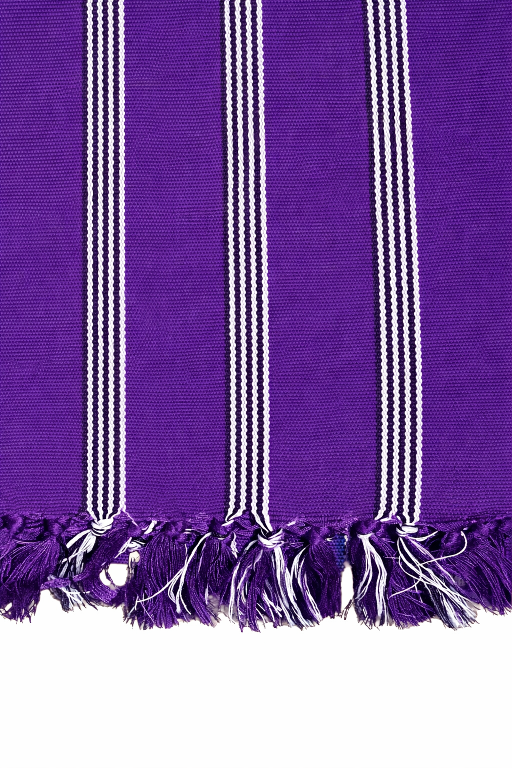 Écharpe Elégance violette rayé blanc et noir