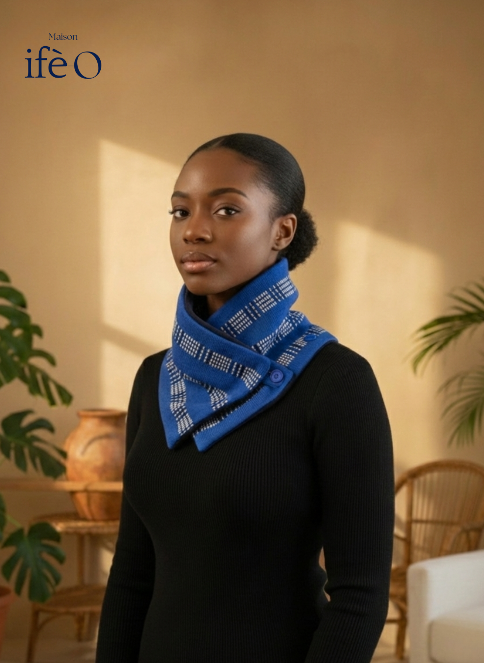 Écharpe Snood doublure polaire - Moyenne 2 boutons