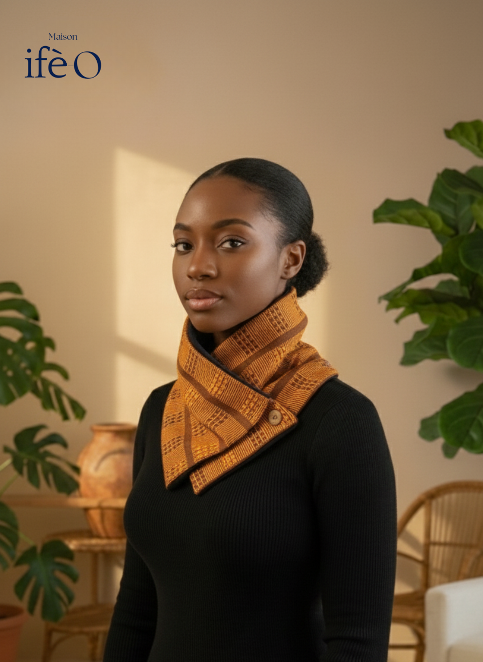 Écharpe Snood doublure polaire - Moyenne 2 boutons