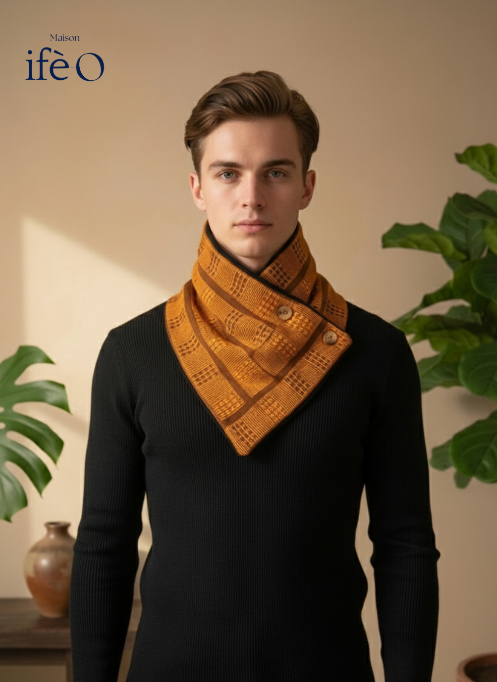 Écharpe Snood doublure polaire - Moyenne 2 boutons