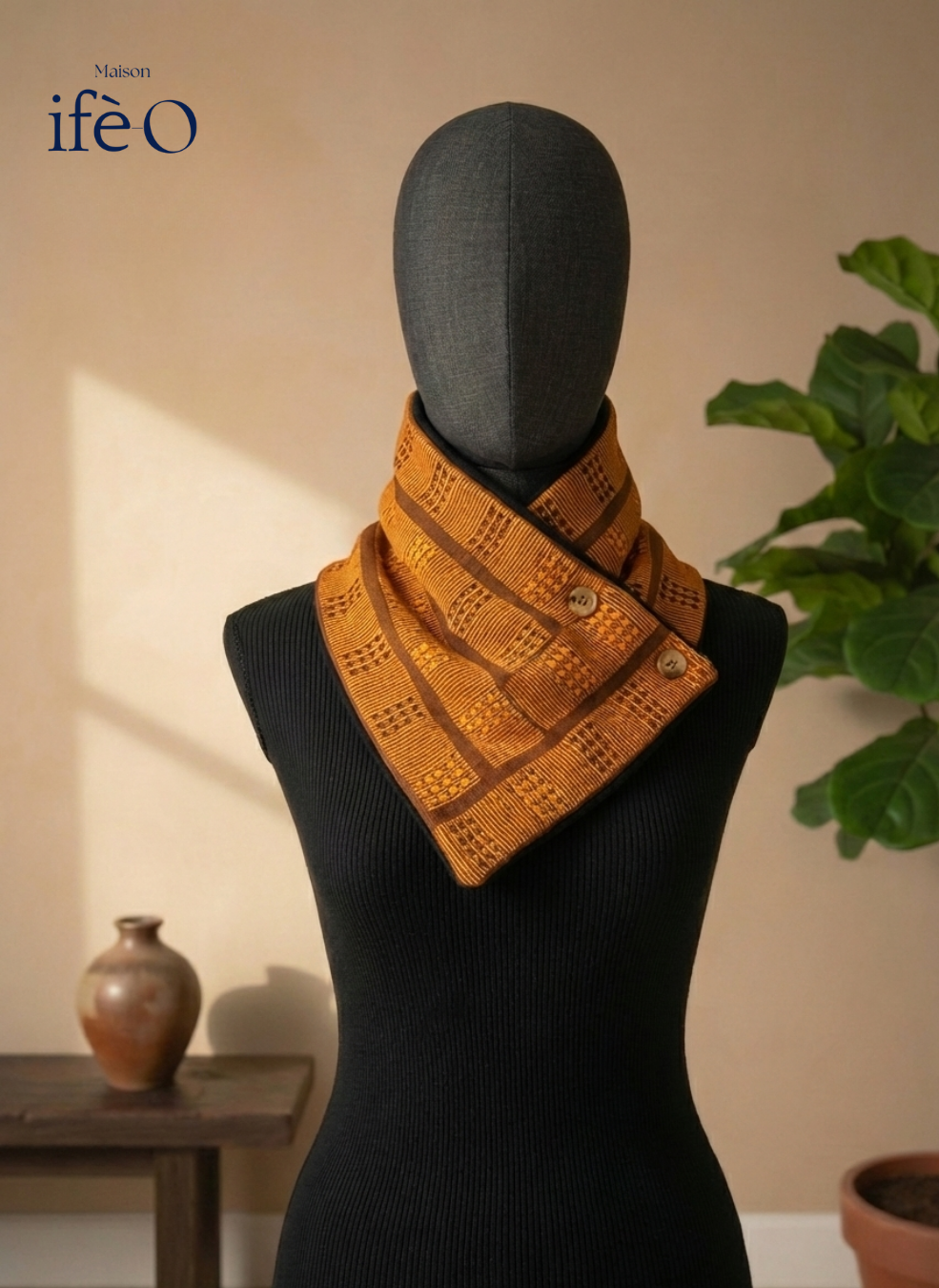 Écharpe Snood doublure polaire - Moyenne 2 boutons